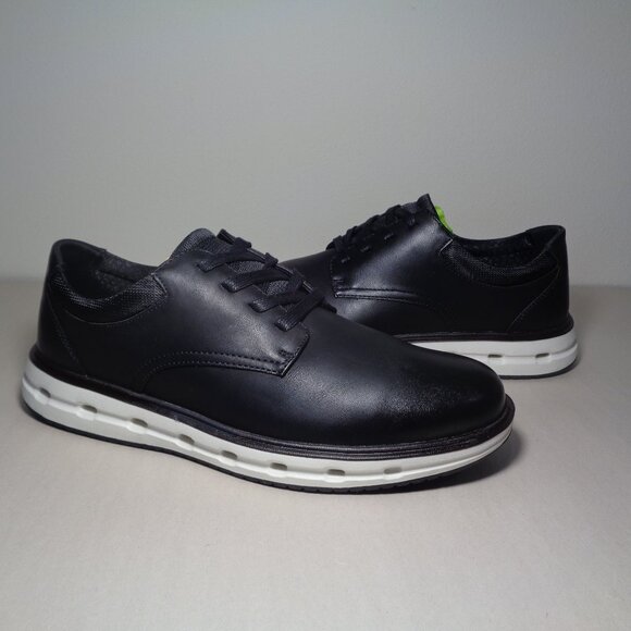 Lands\' End Size 10.5 M / SPORT OXFORD / Black / Faux Leather / New Men\'s Shoes main image 10